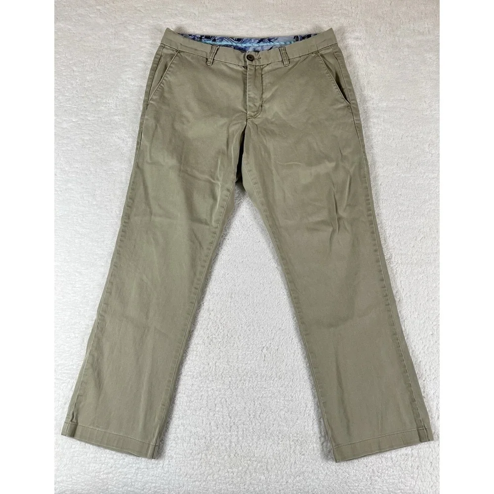 Tommy Bahama Boracay Khaki Tan Straight Leg Chino Pants Mens 33x34 (35x29)
